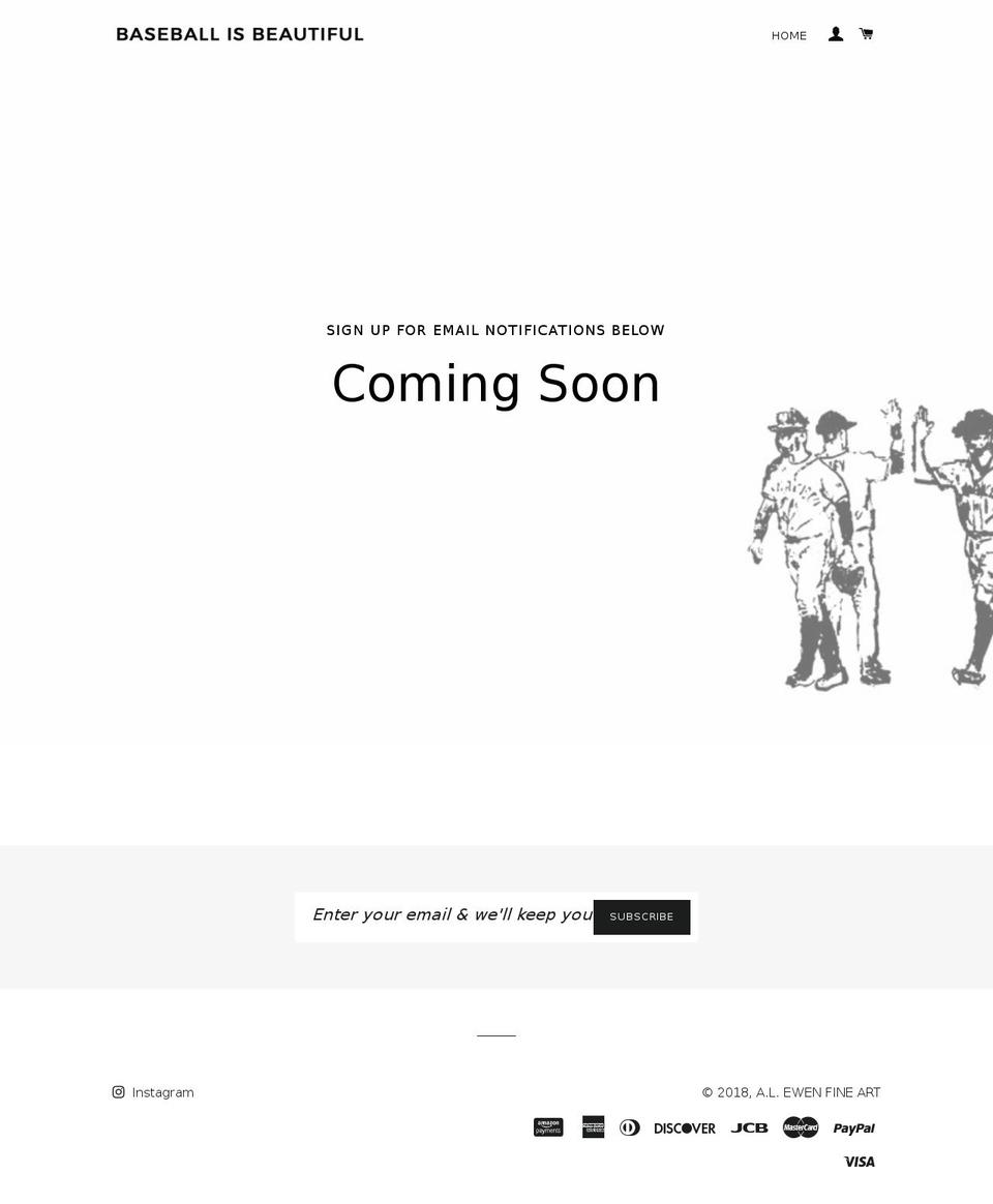 baseballisbeautiful.com — Shopify storefront screenshot