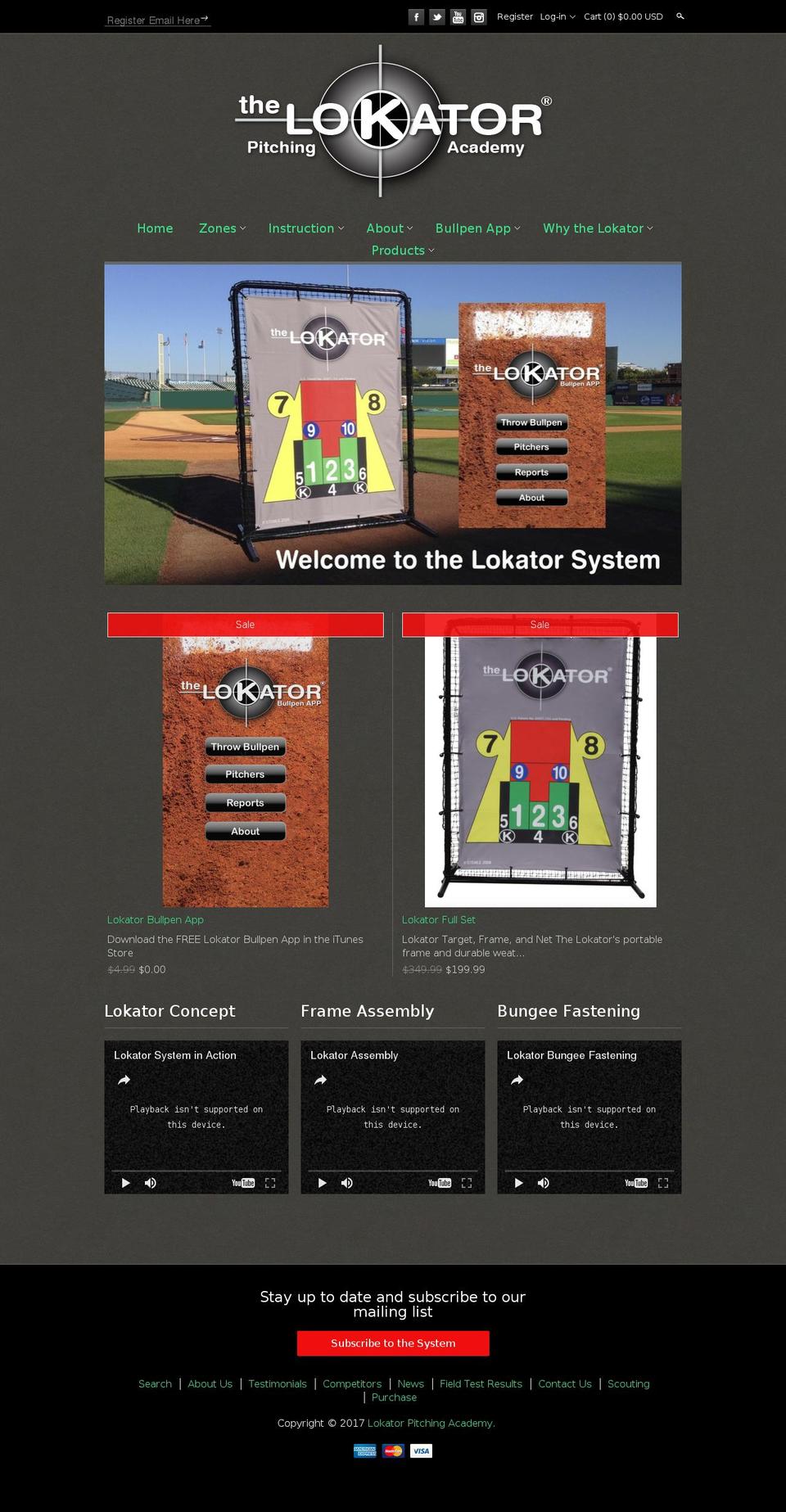 baseballpitchingtarget.com shopify website screenshot