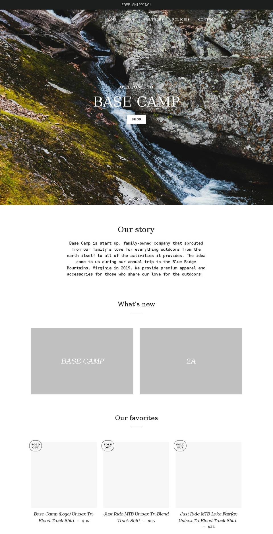 basecampco.co shopify website screenshot