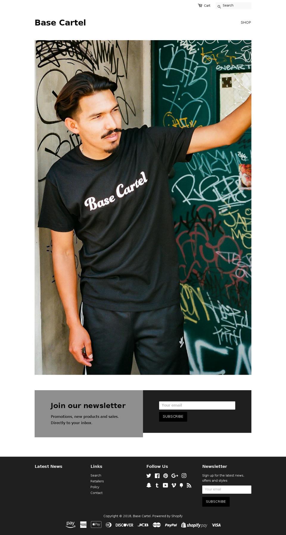 Base Cartel - Summer Collection Shopify theme site example basecartel.com