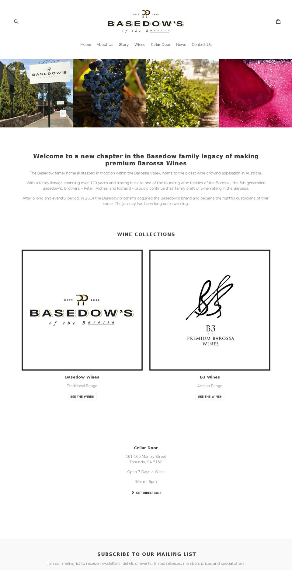 basedow.com.au shopify website screenshot