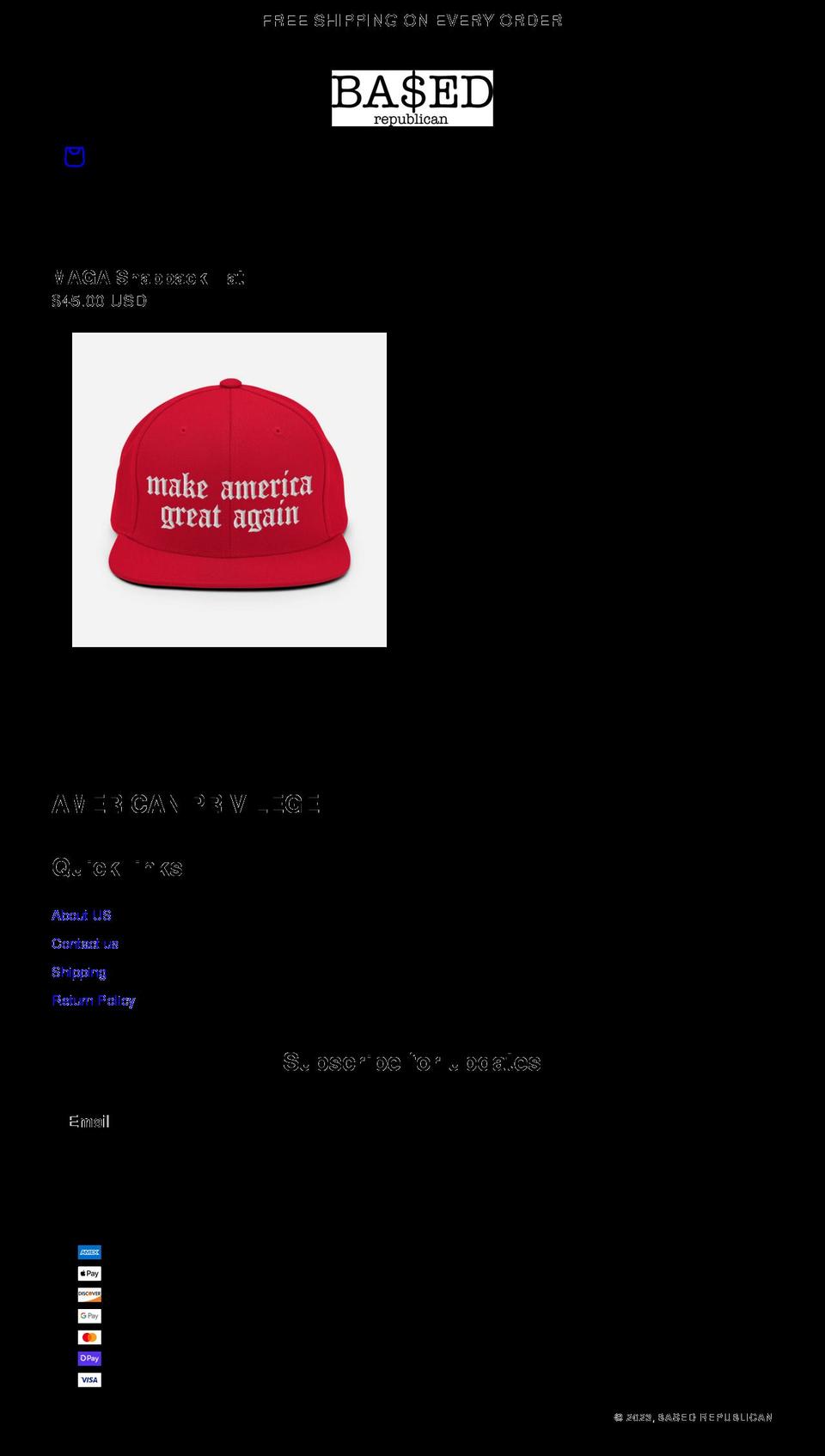 basedrepublican.com shopify website screenshot