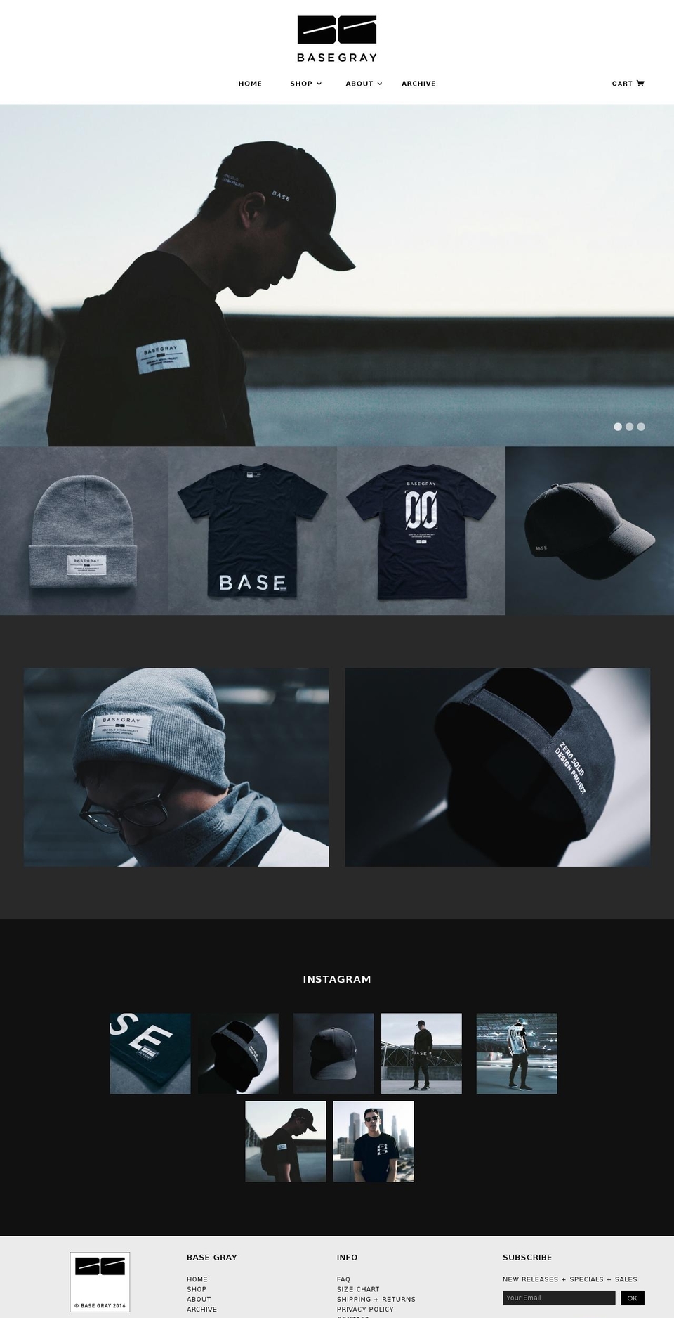 basegray.com shopify website screenshot