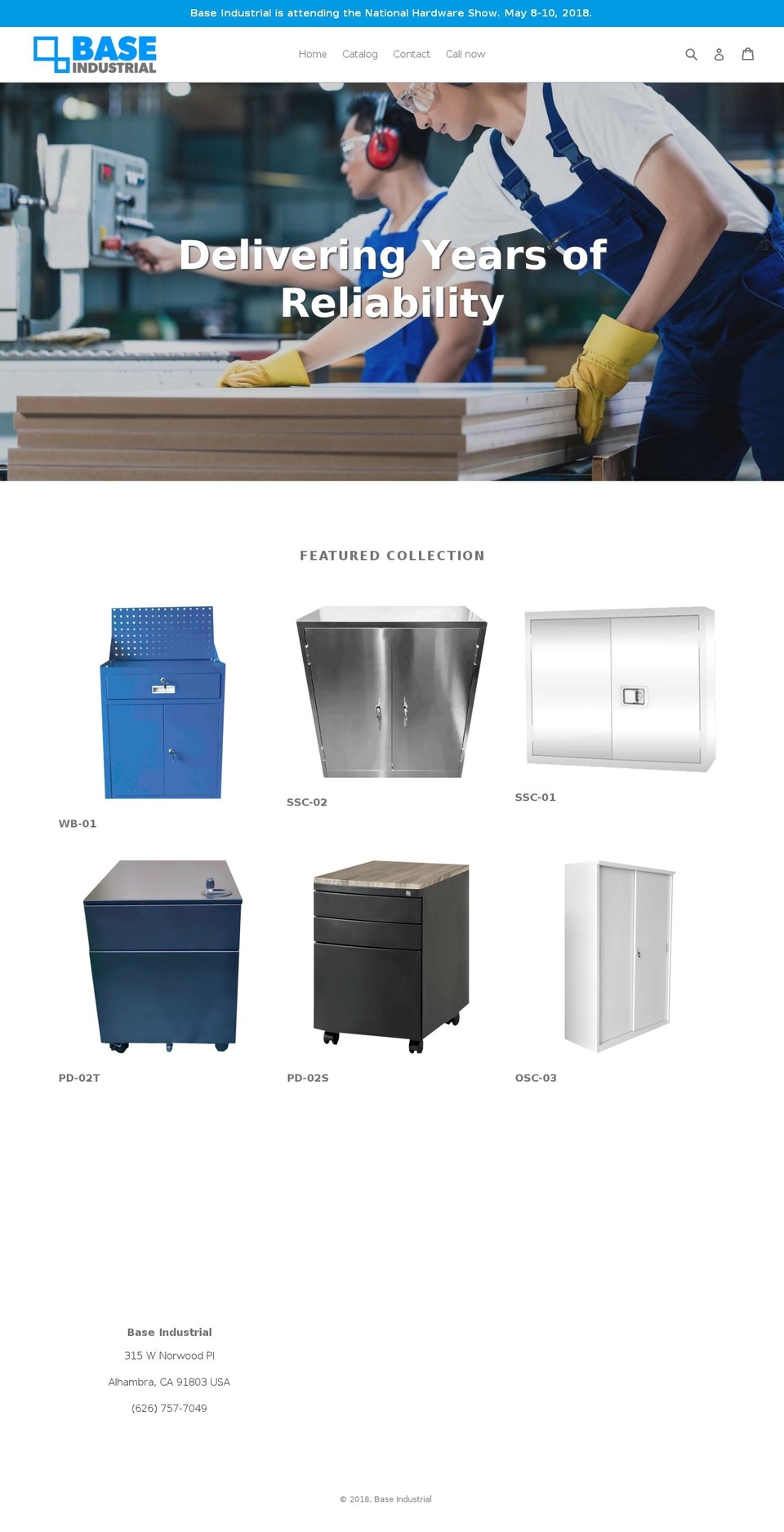 baseindustrial.net shopify website screenshot