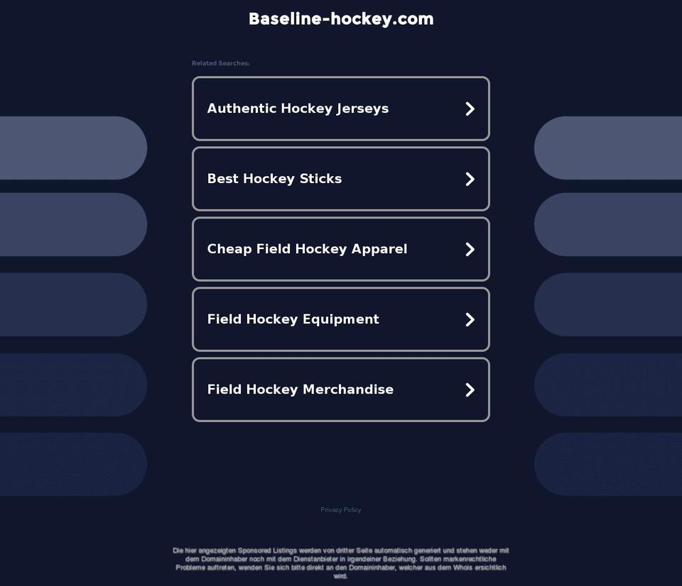 baseline-hockey.com — Shopify storefront screenshot