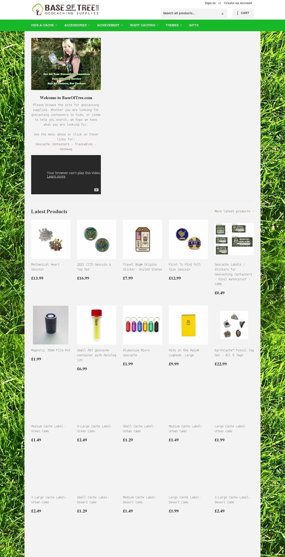 baseoftree.com shopify website screenshot