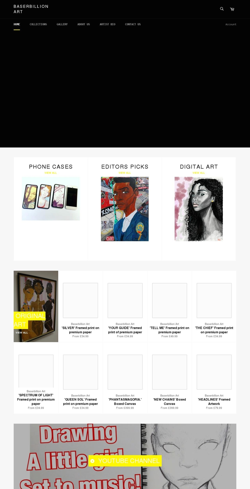 baserbillionart.com — Shopify storefront screenshot