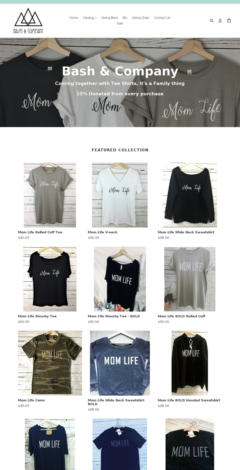 bashandcompany.net shopify website screenshot