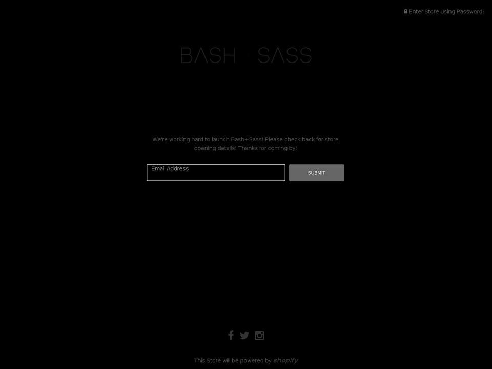 bashandsass.com shopify website screenshot