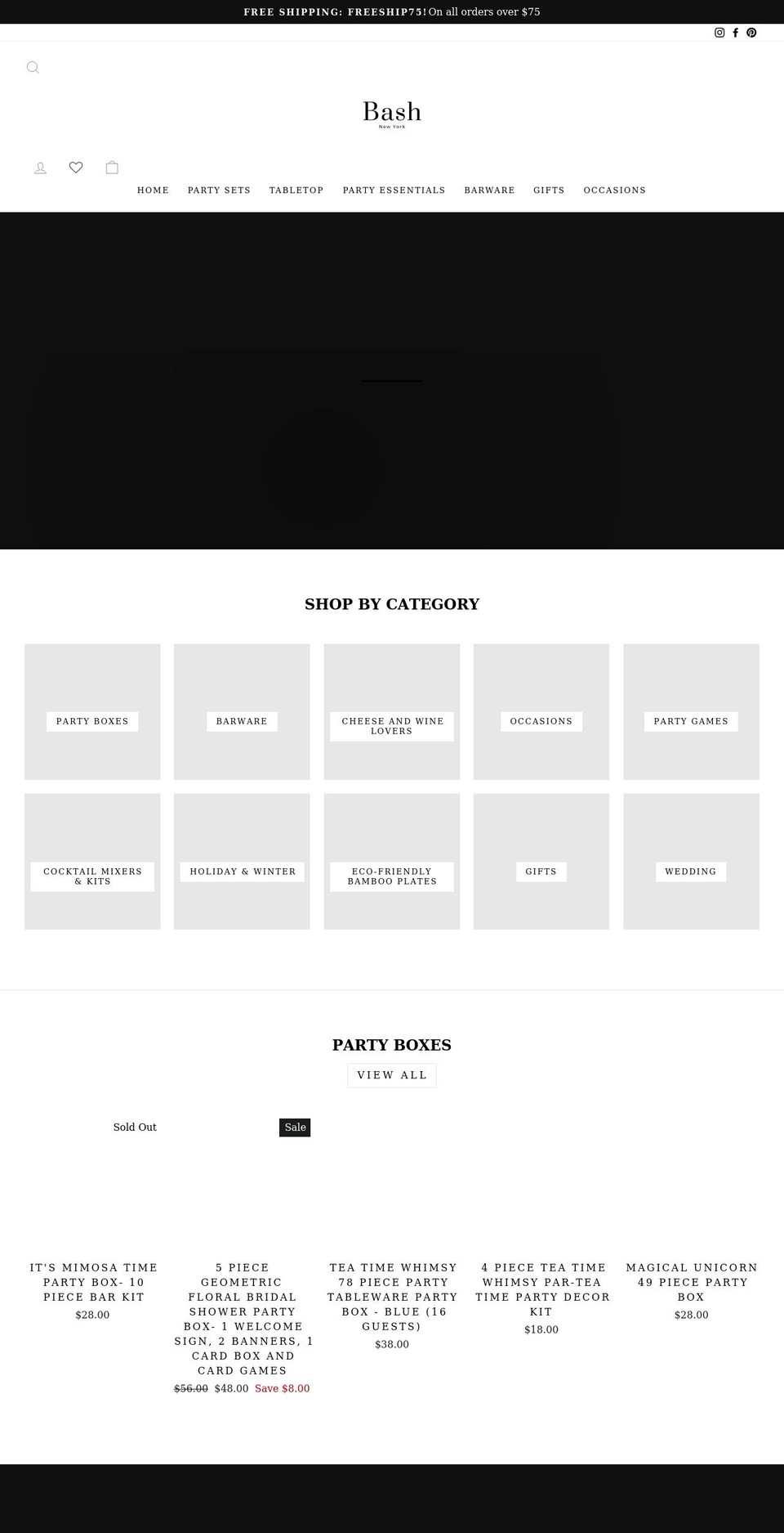 bashnewyork.com shopify website screenshot