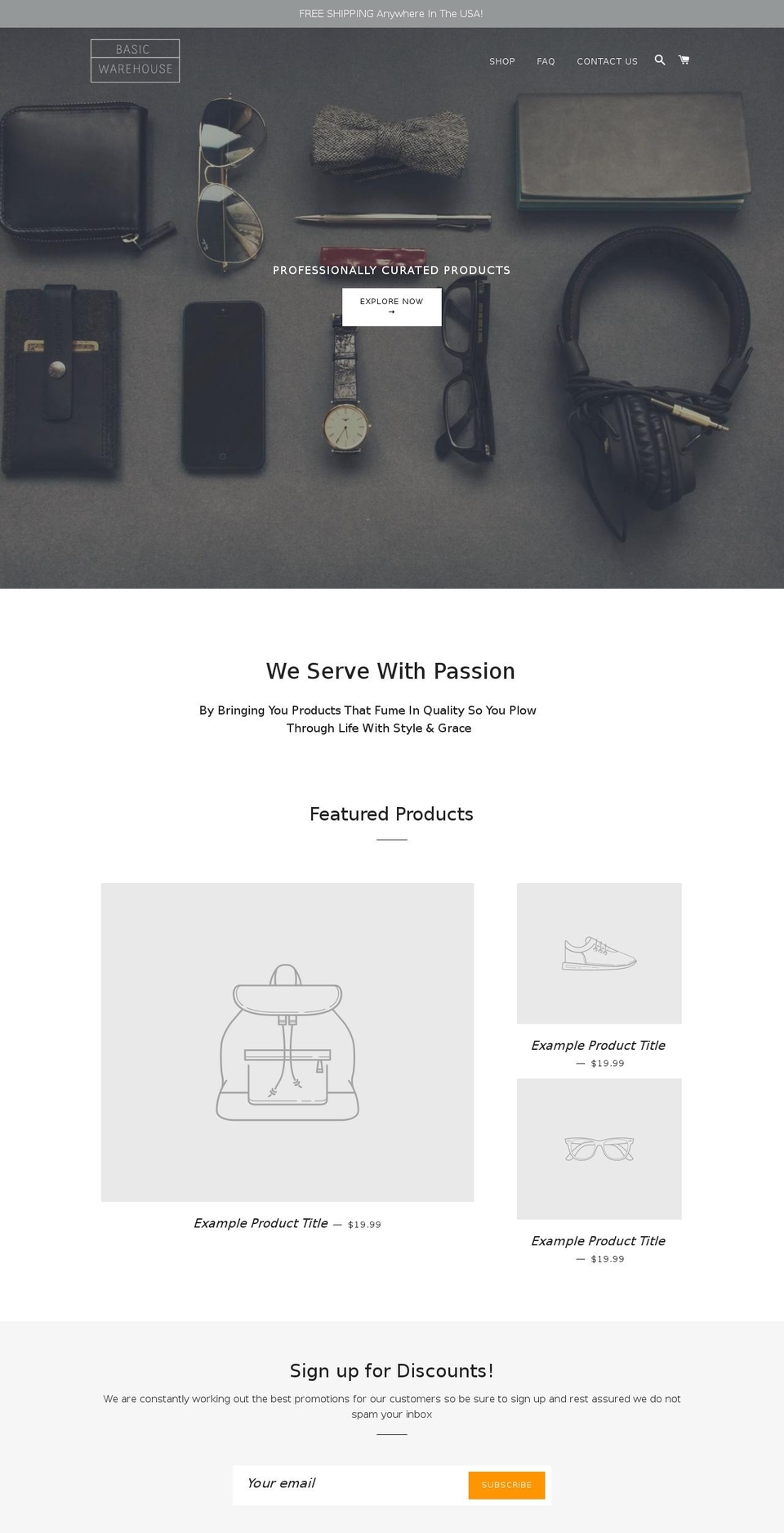 basic-warehouse.com — Shopify storefront screenshot