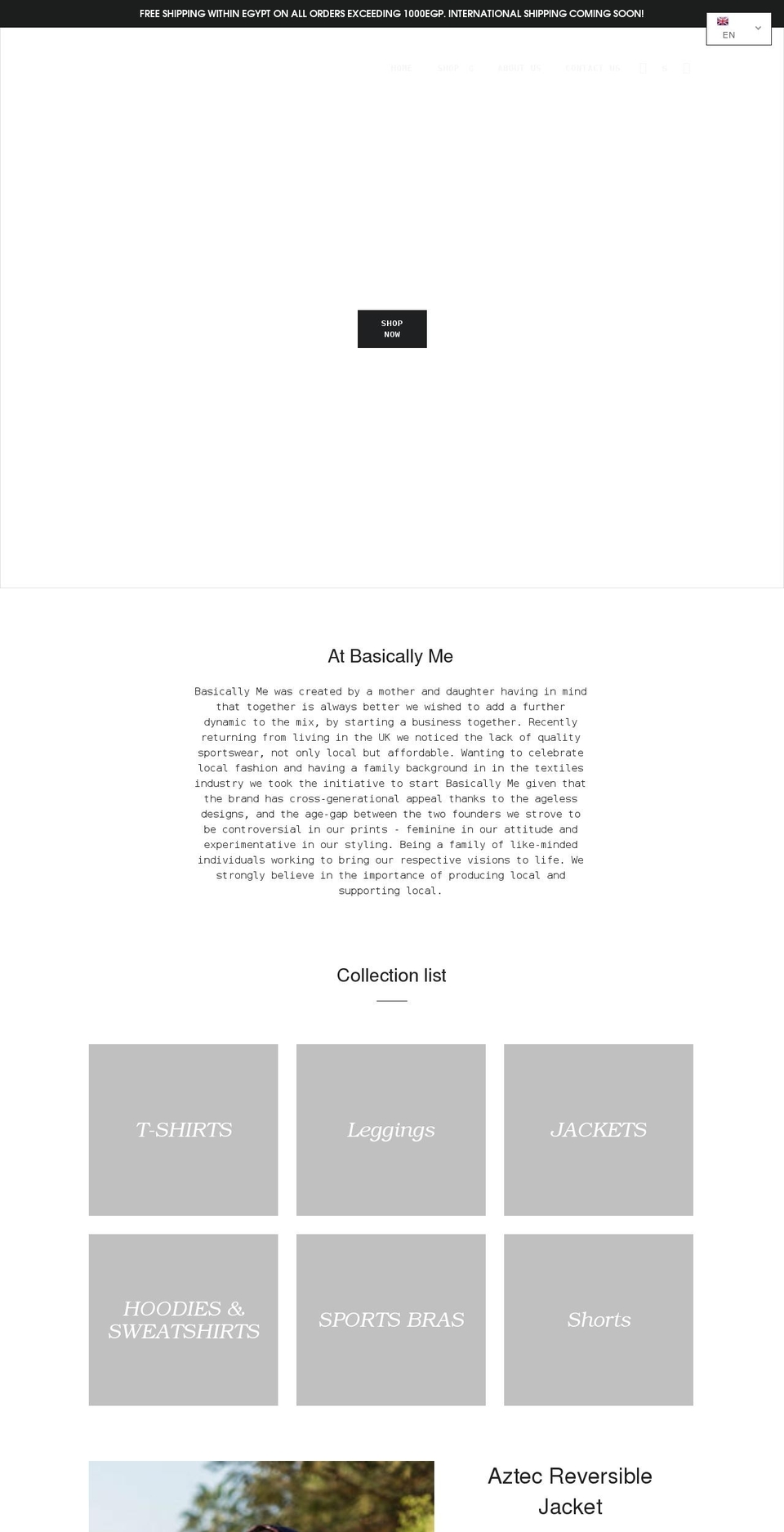 basically-me.com shopify website screenshot