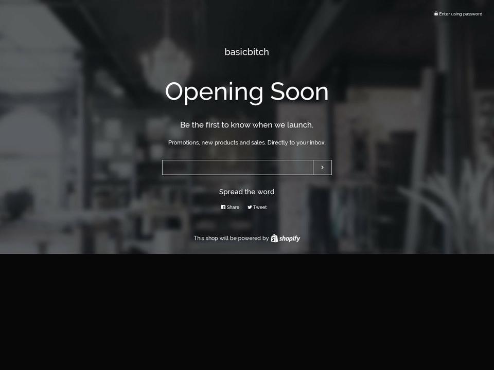 basicbitchclothing.com — Shopify storefront screenshot