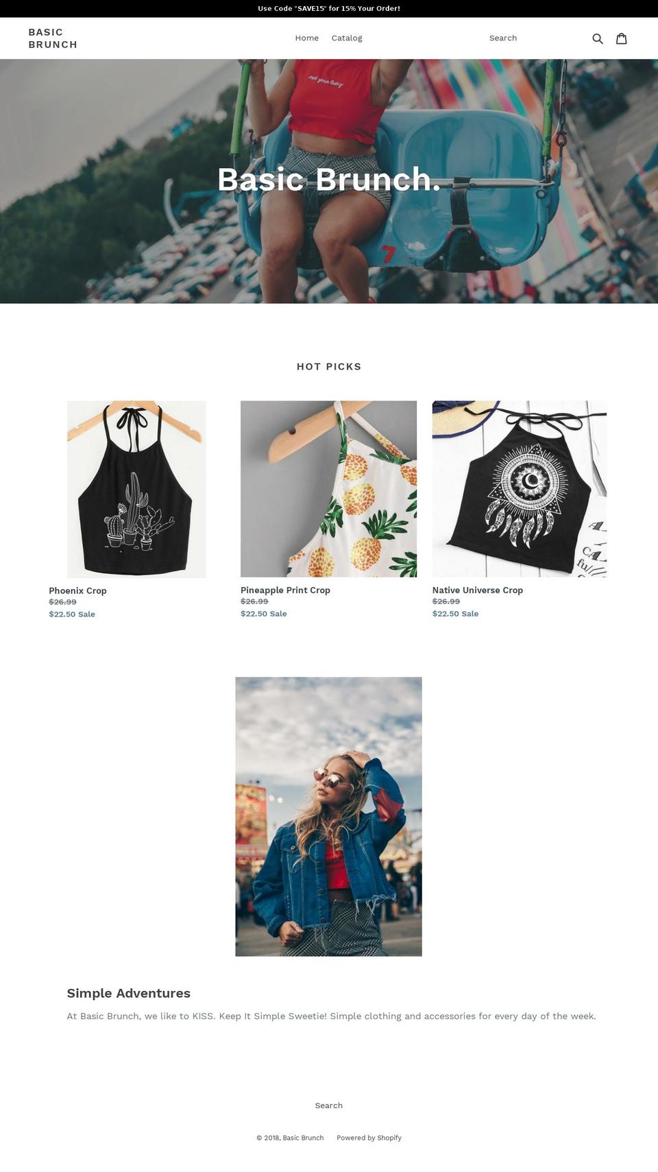 basicbrunch.com — Shopify storefront screenshot