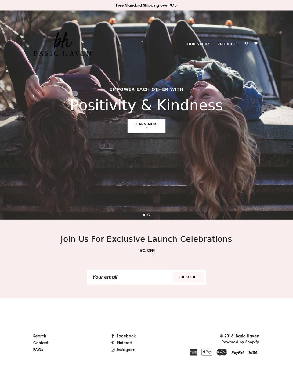 basichaven.com — Shopify storefront screenshot
