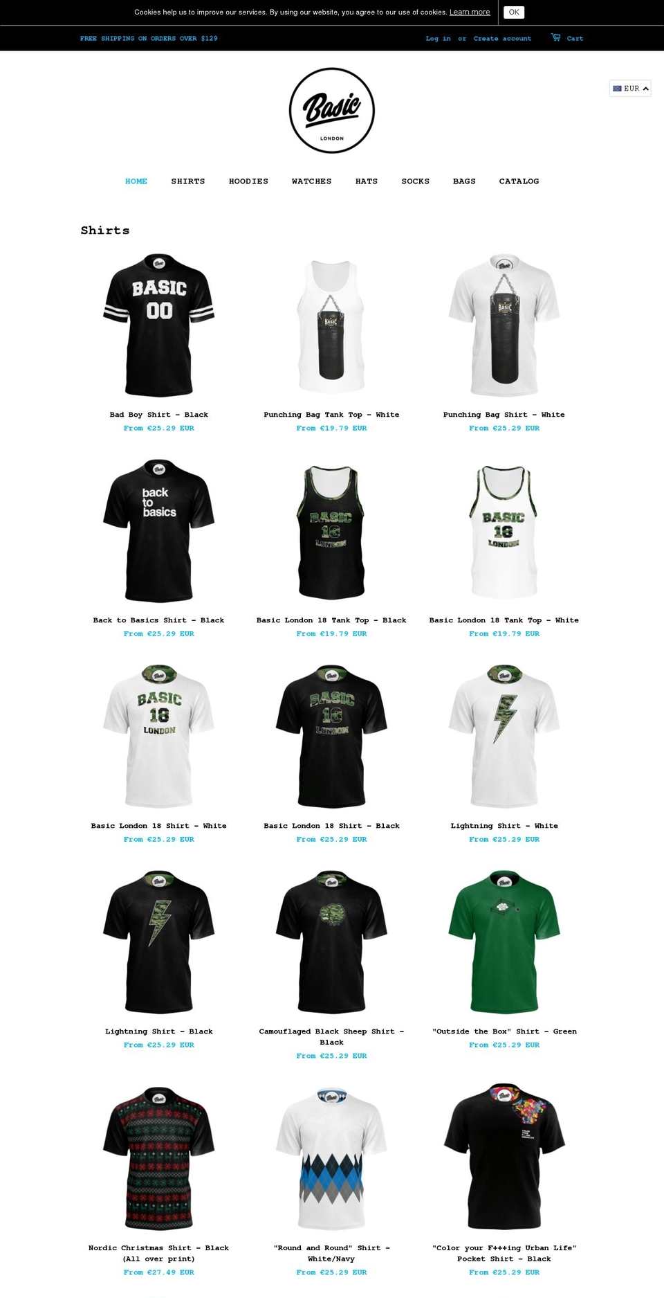 basiclondon.com — Shopify storefront screenshot