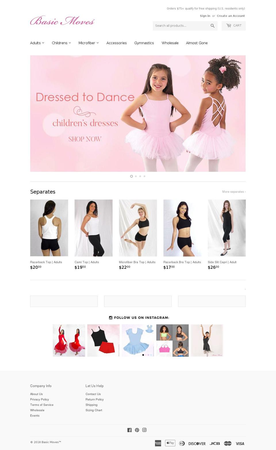 basicmoves.net shopify website screenshot