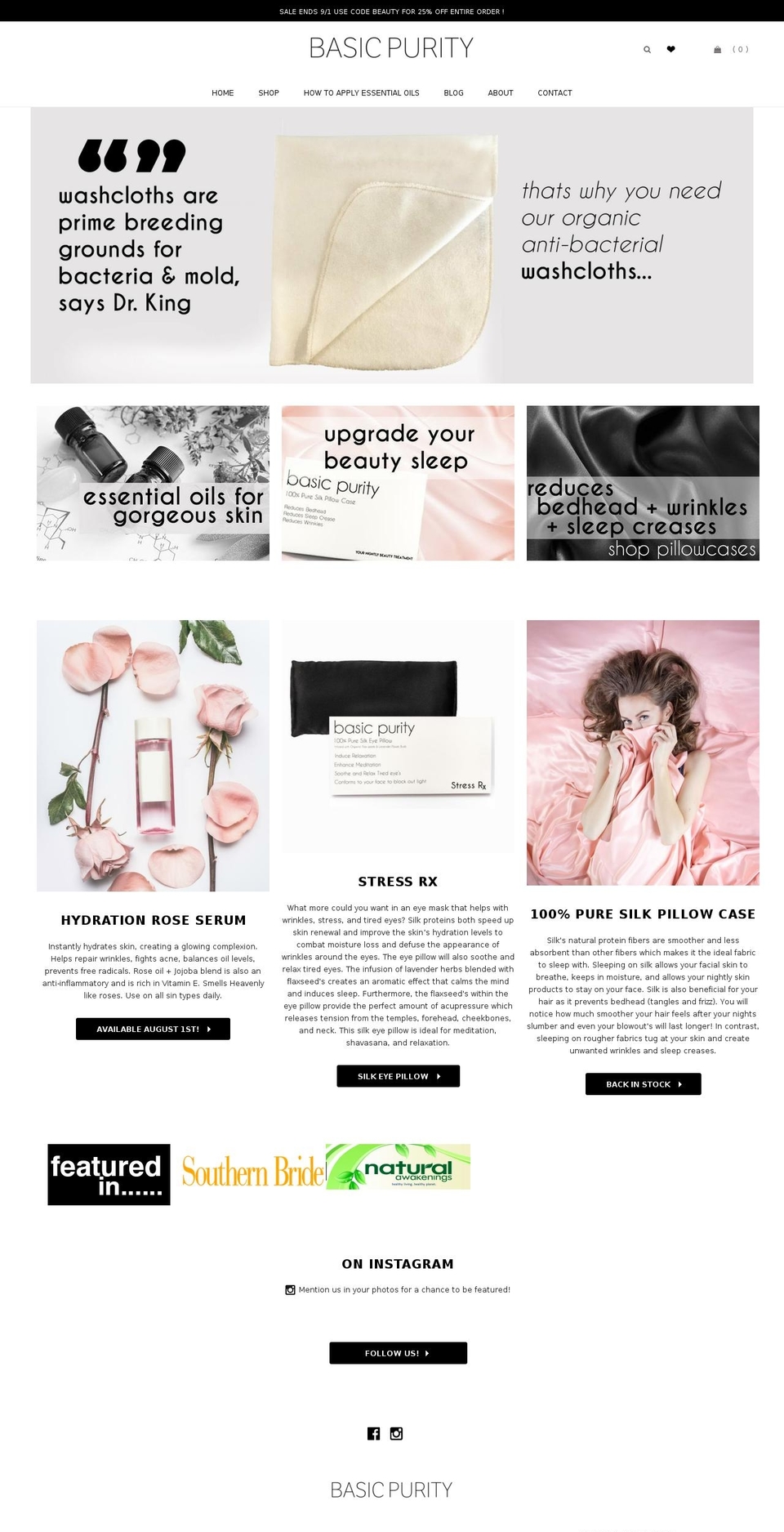 basicpurity.com shopify website screenshot