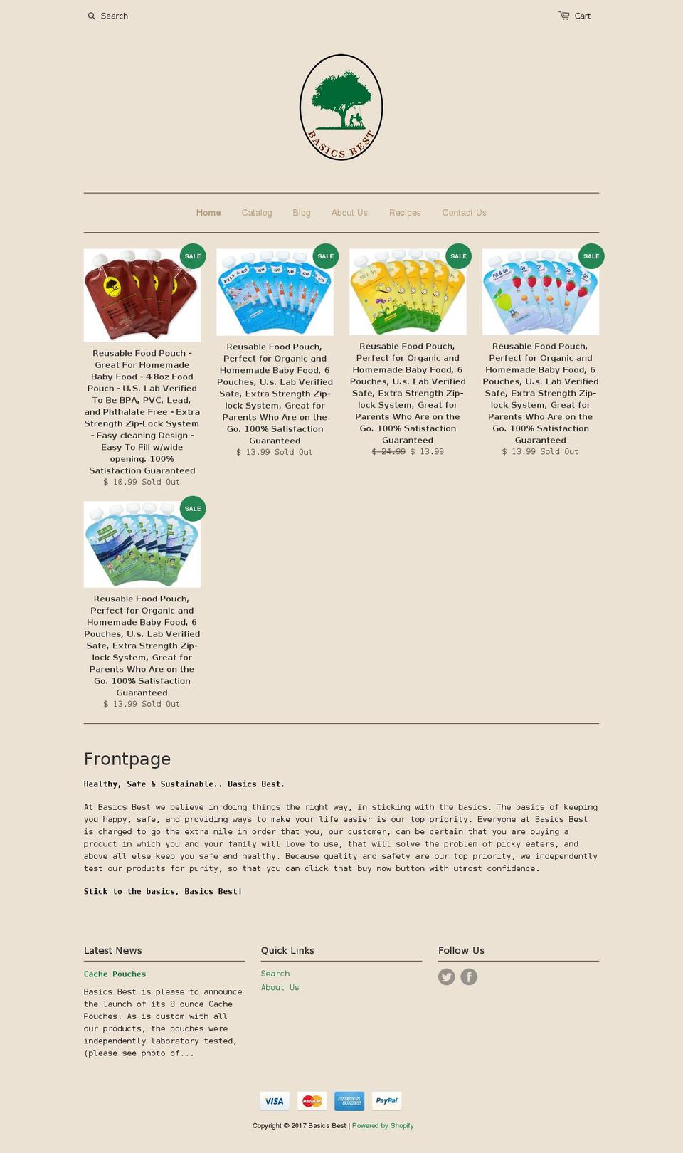 basicsbest.com shopify website screenshot