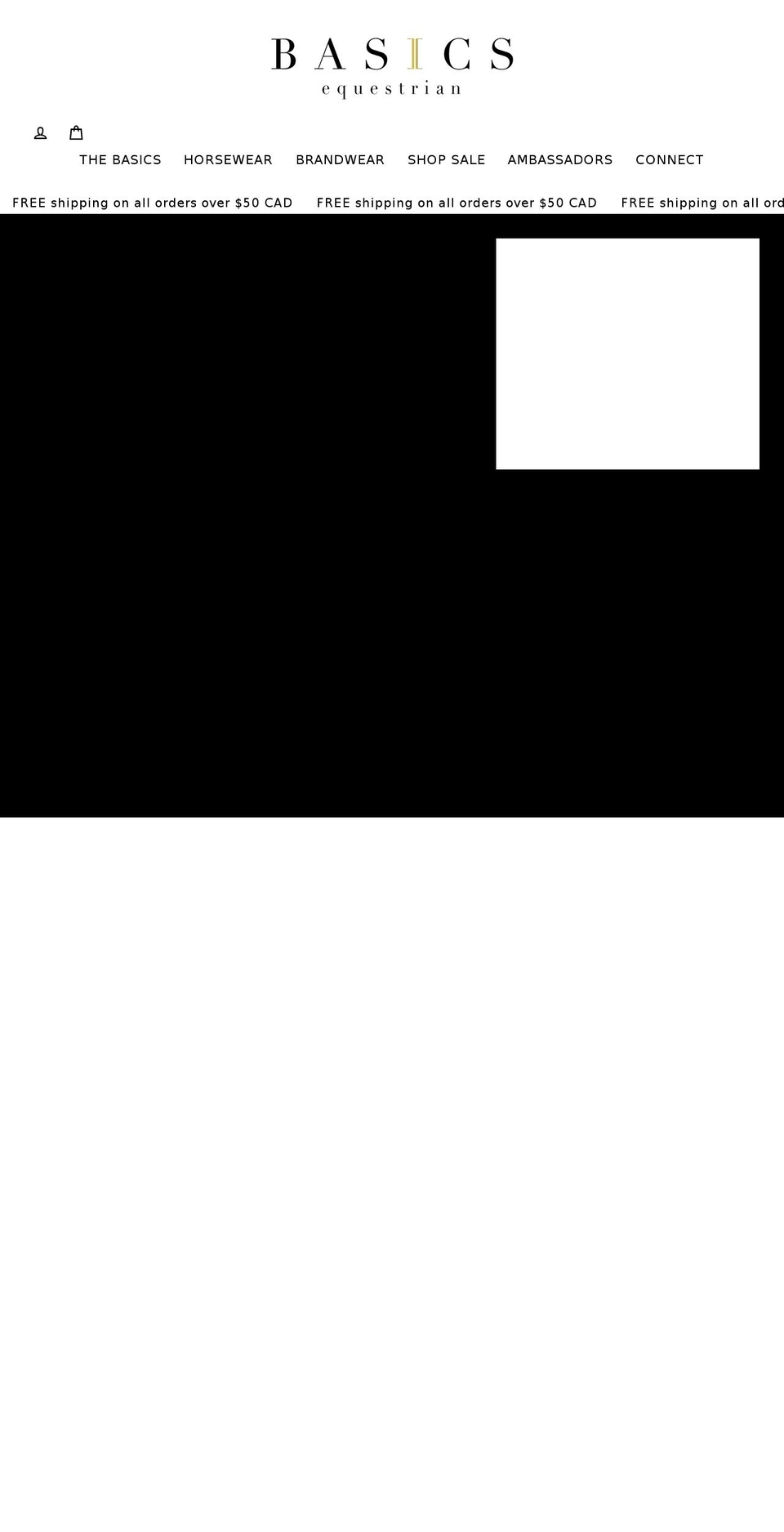 basicsequestrian.com shopify website screenshot