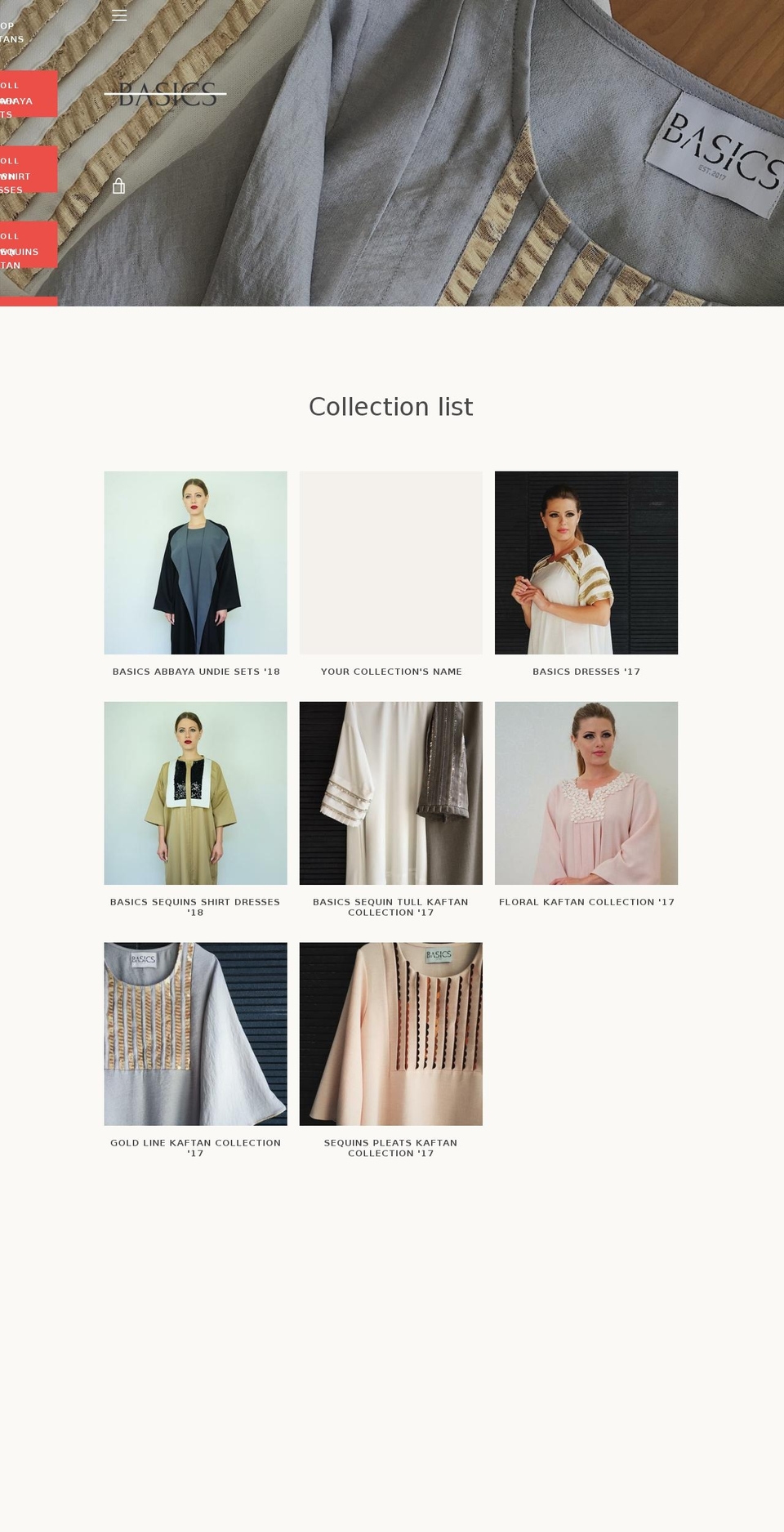 basicsline.com — Shopify storefront screenshot