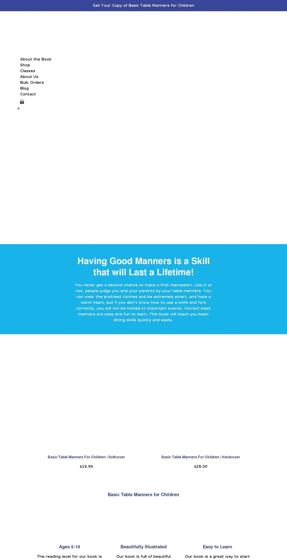 basictablemanners.com shopify website screenshot