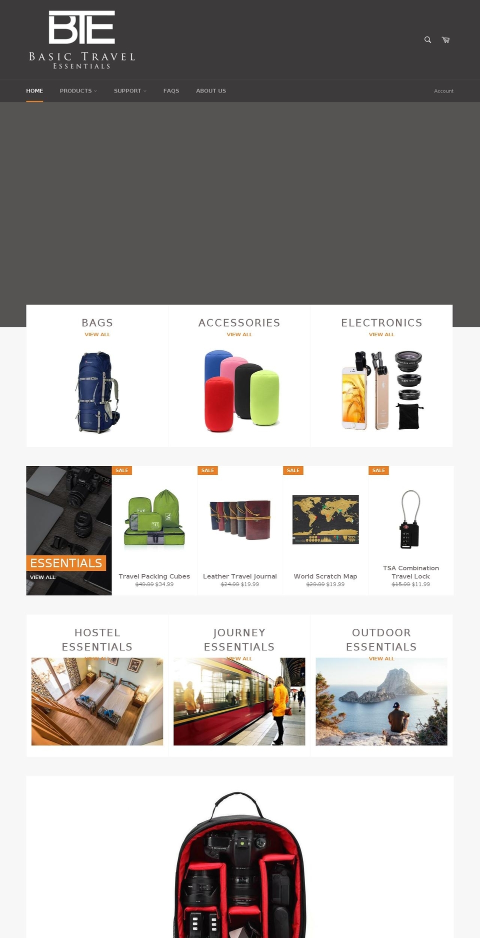 basictravelessentials.com — Shopify storefront screenshot
