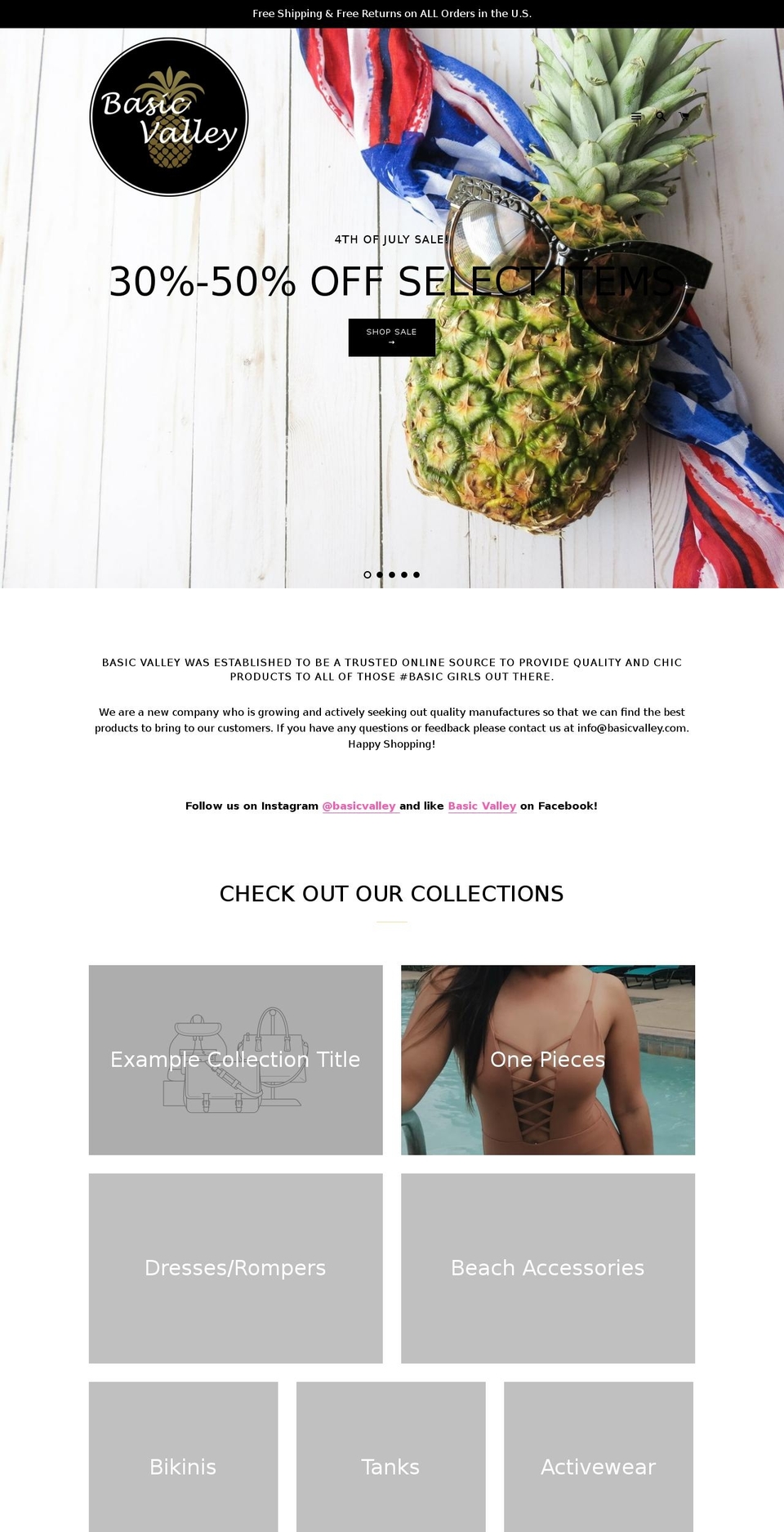 basicvalley.com — Shopify storefront screenshot