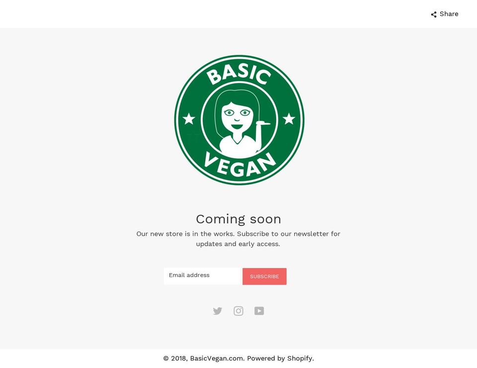 basicvegan.com shopify website screenshot