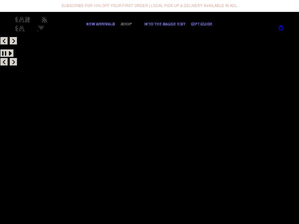basilandbailey.com shopify website screenshot