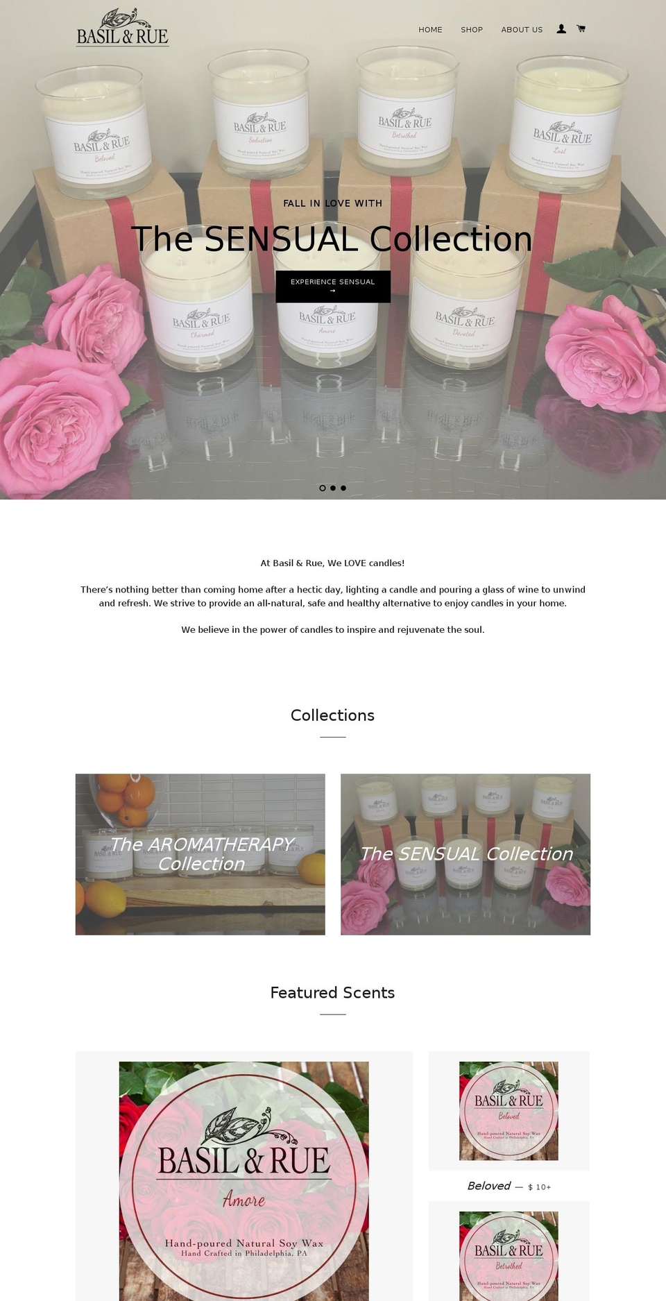 basilandrue.com shopify website screenshot