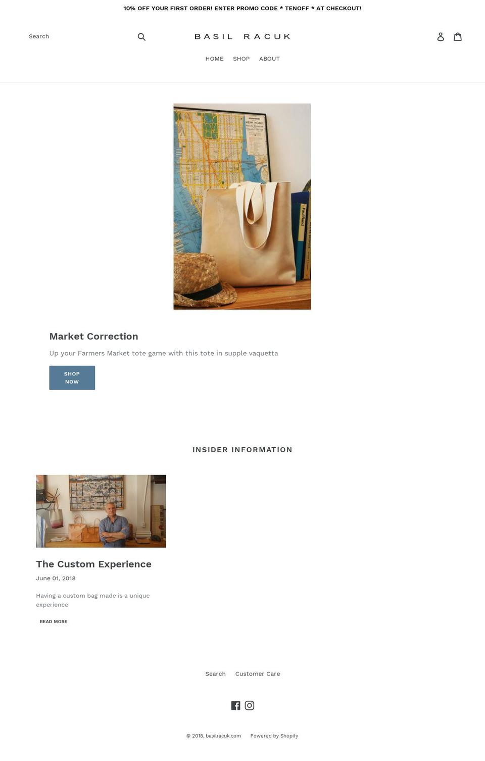 basilracuk.com shopify website screenshot