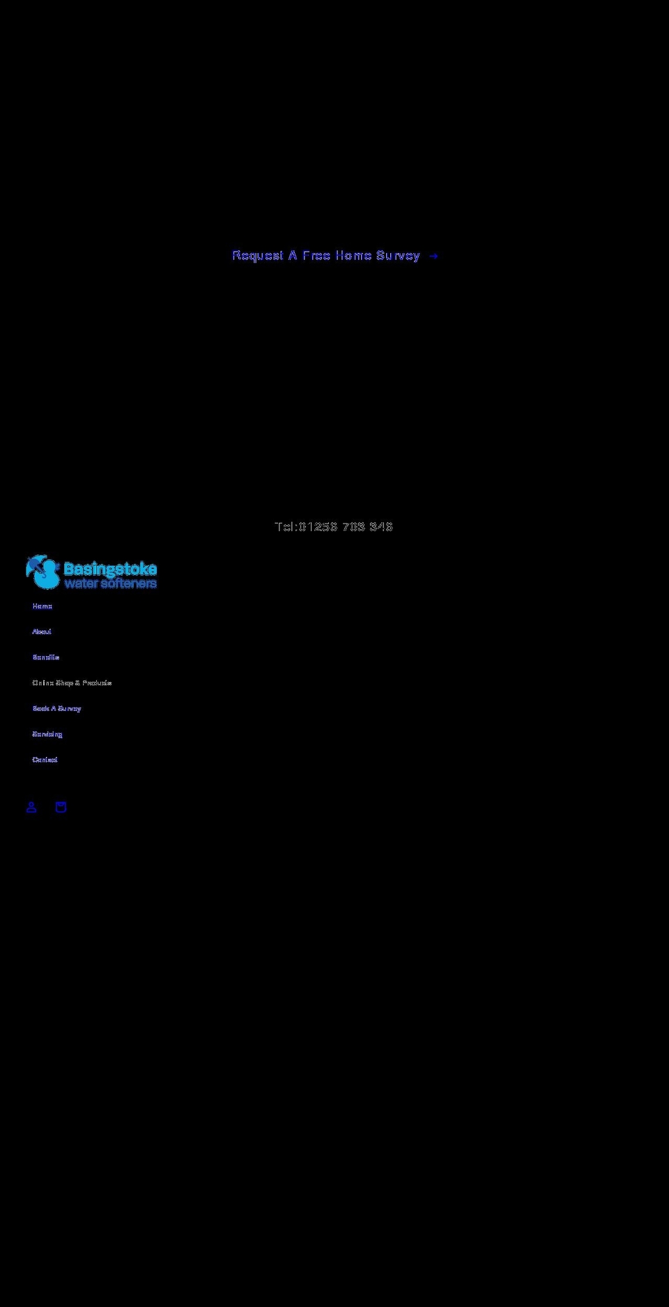 basingstokesofteners.com shopify website screenshot