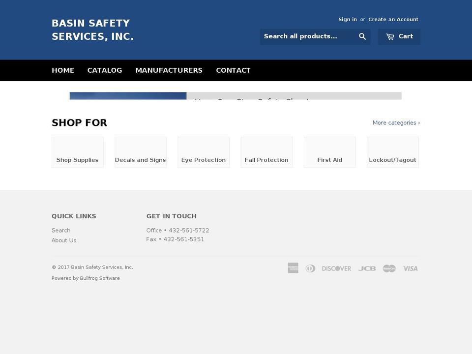 basinsafety.com shopify website screenshot