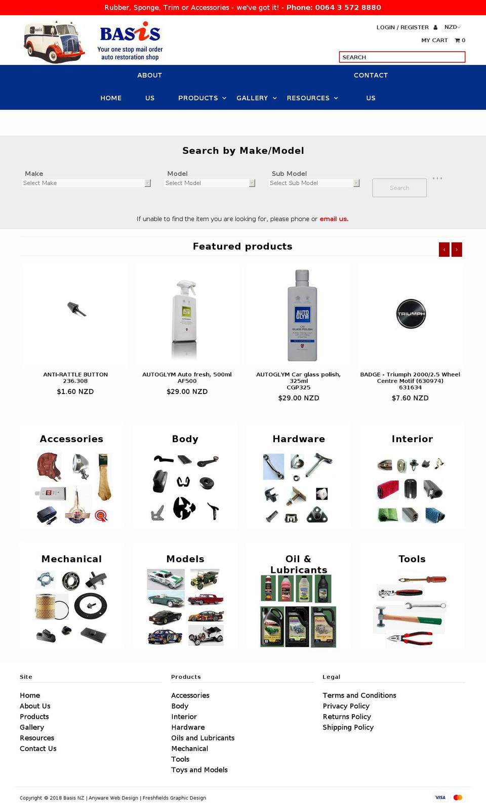 basisnz.co.nz shopify website screenshot