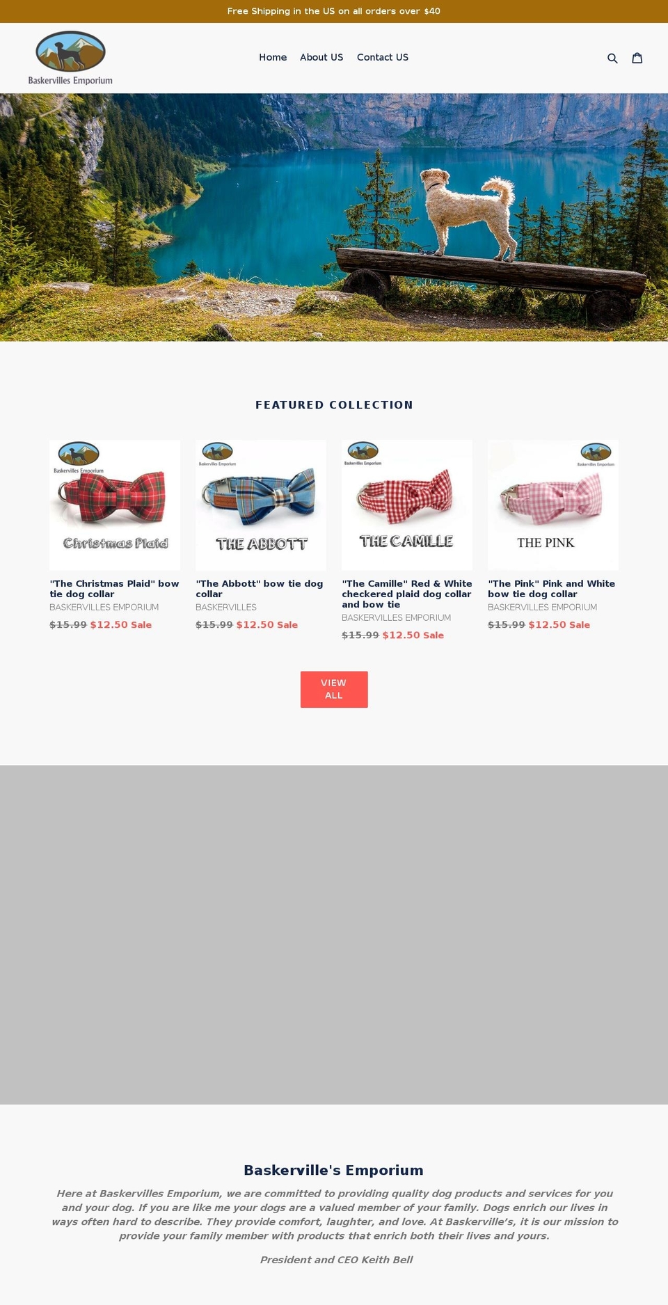baskervillesemporium.com — Shopify storefront screenshot