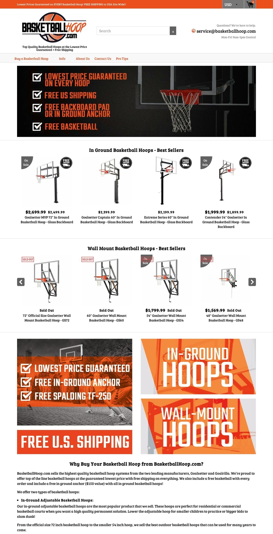 basketballhoop.com shopify website screenshot