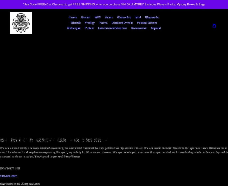 basketbashersdiscgolf.com shopify website screenshot