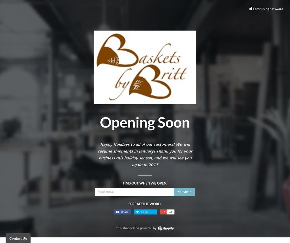 basketsbybritt.com shopify website screenshot
