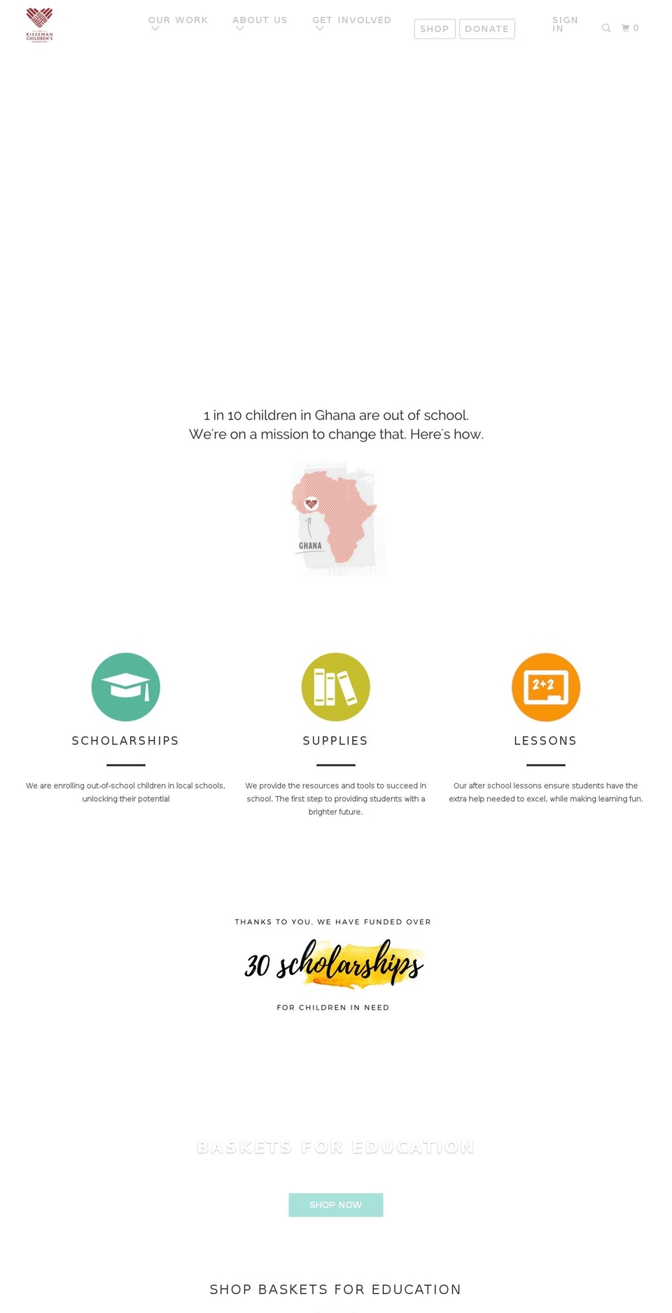 basketsforeducation.com — Shopify storefront screenshot