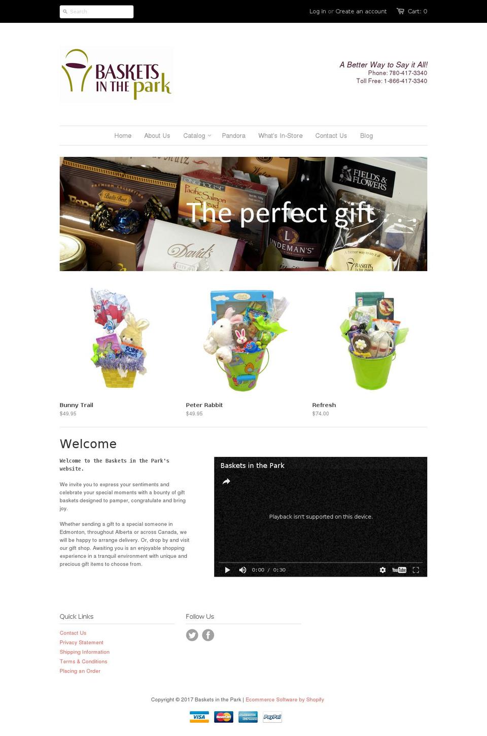 basketstobroomsticks.com shopify website screenshot