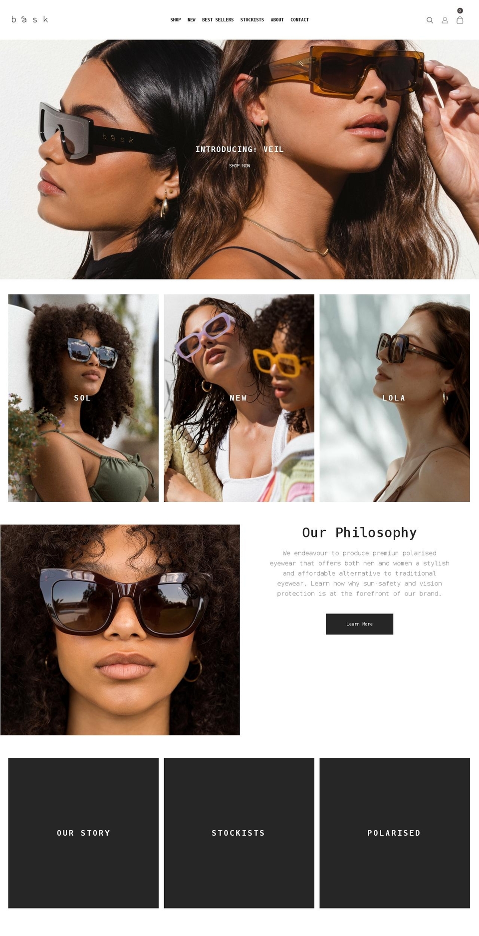 baskeyewear.com.au shopify website screenshot