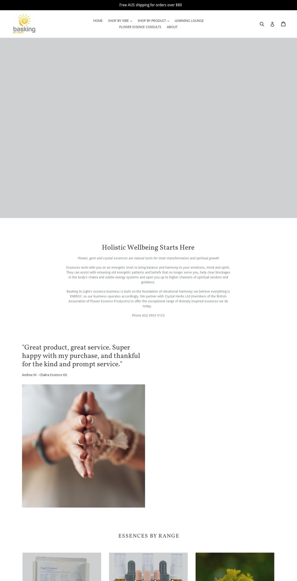 baskinginlight.com.au shopify website screenshot