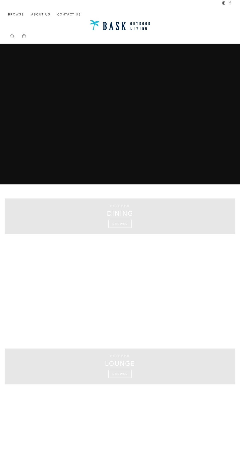 baskoutdoorliving.com.au shopify website screenshot