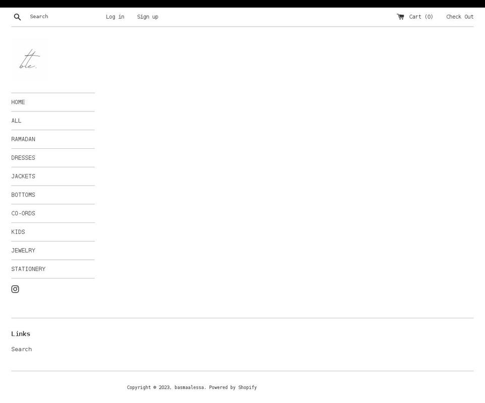basmaalessa.com shopify website screenshot