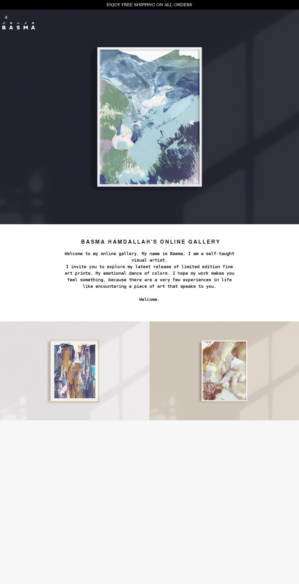 basmahamdallah.com shopify website screenshot