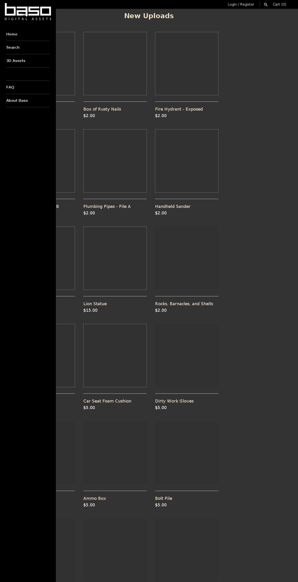 basoassets.com shopify website screenshot