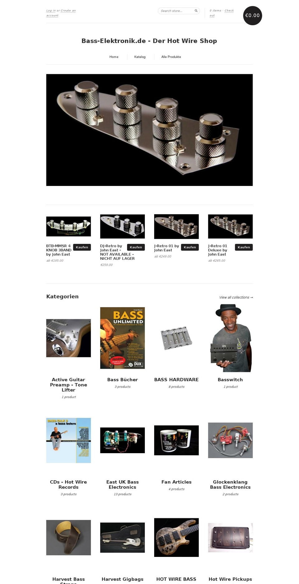 bass-elektronik.de shopify website screenshot