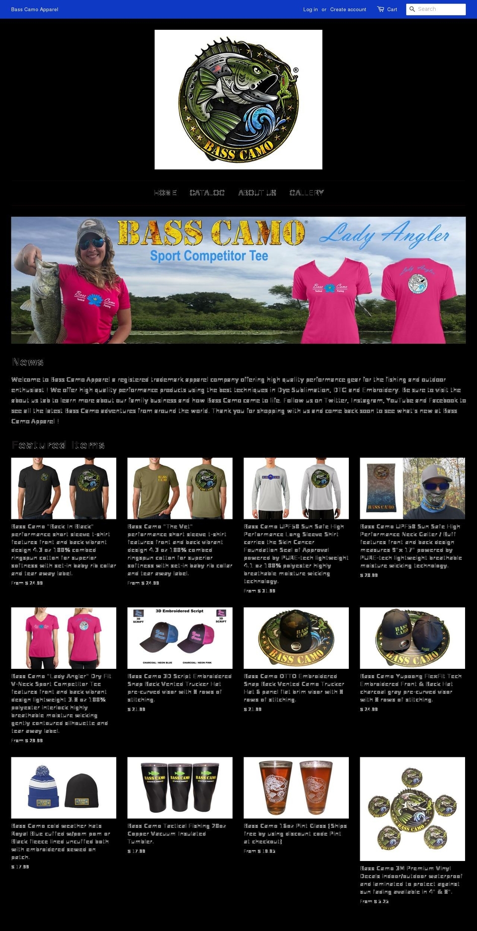 basscamo.net shopify website screenshot