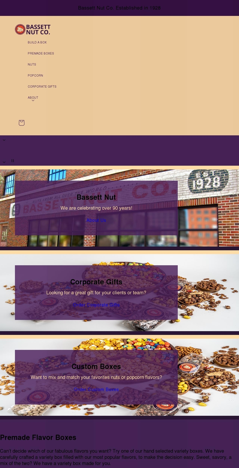 bassettnut.com shopify website screenshot